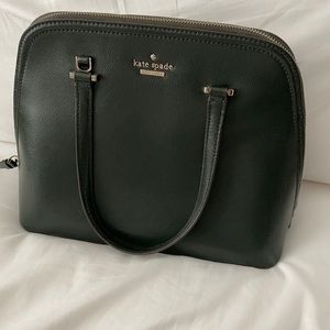 Dark Green Kate Spade Medium Dome Satchel